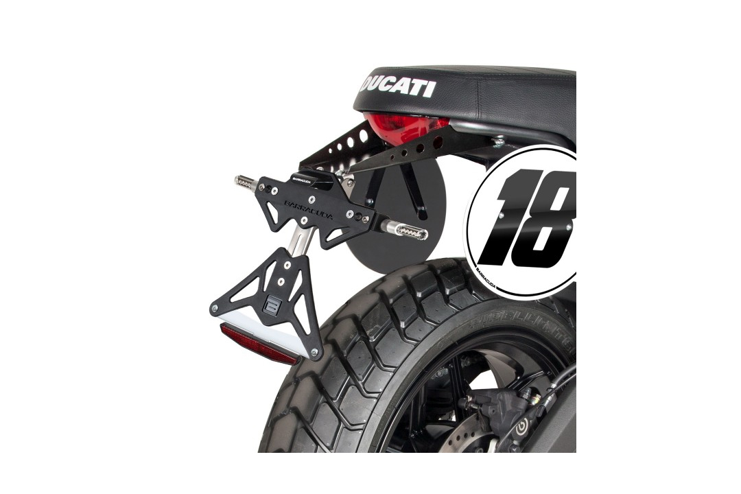 Soporte de matrícula Barracuda para Ducati Scrambler 2015-2017