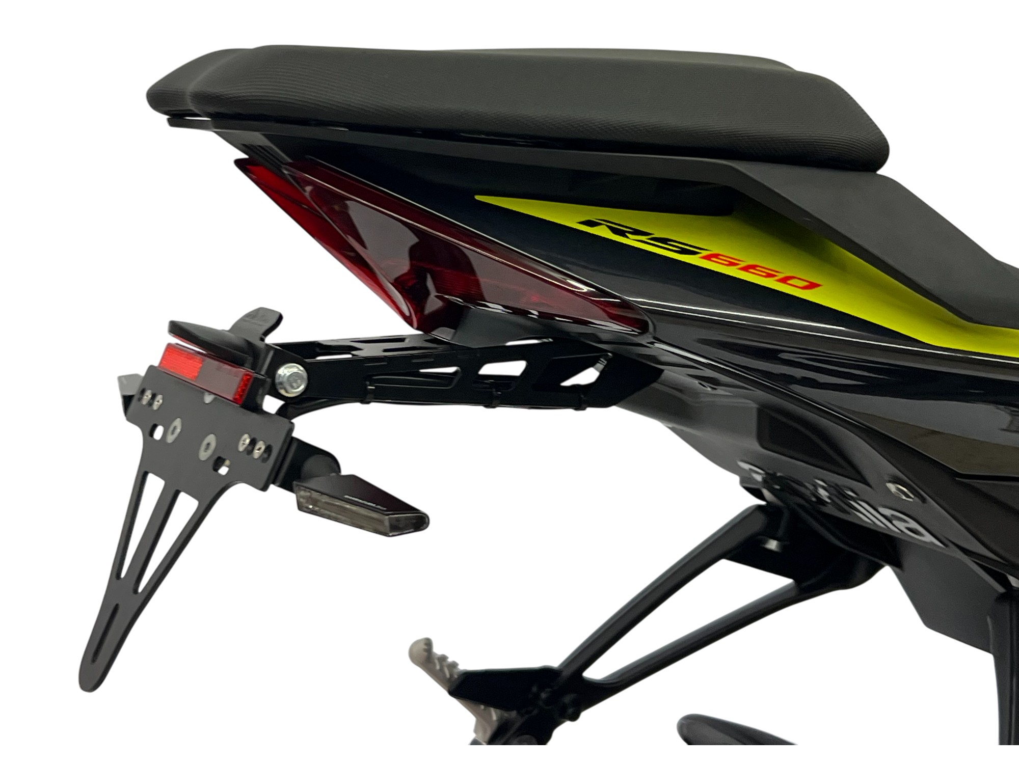 Soporte de matrícula alpha Technik para Aprilia RS 457 / Tuono 457, Tipo XE, año del modelo 2024-.