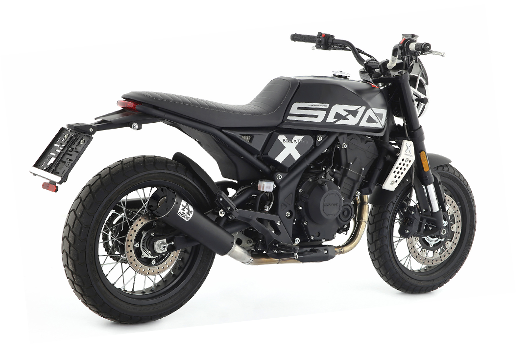Escape ARROW REBEL Sip-On para Brixton CrossFire 500 X 2021-, acero inoxidable negro