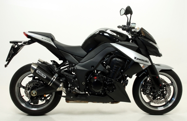 ARROW THUNDER para Kawasaki Z1000 2010-, Aluminio negro