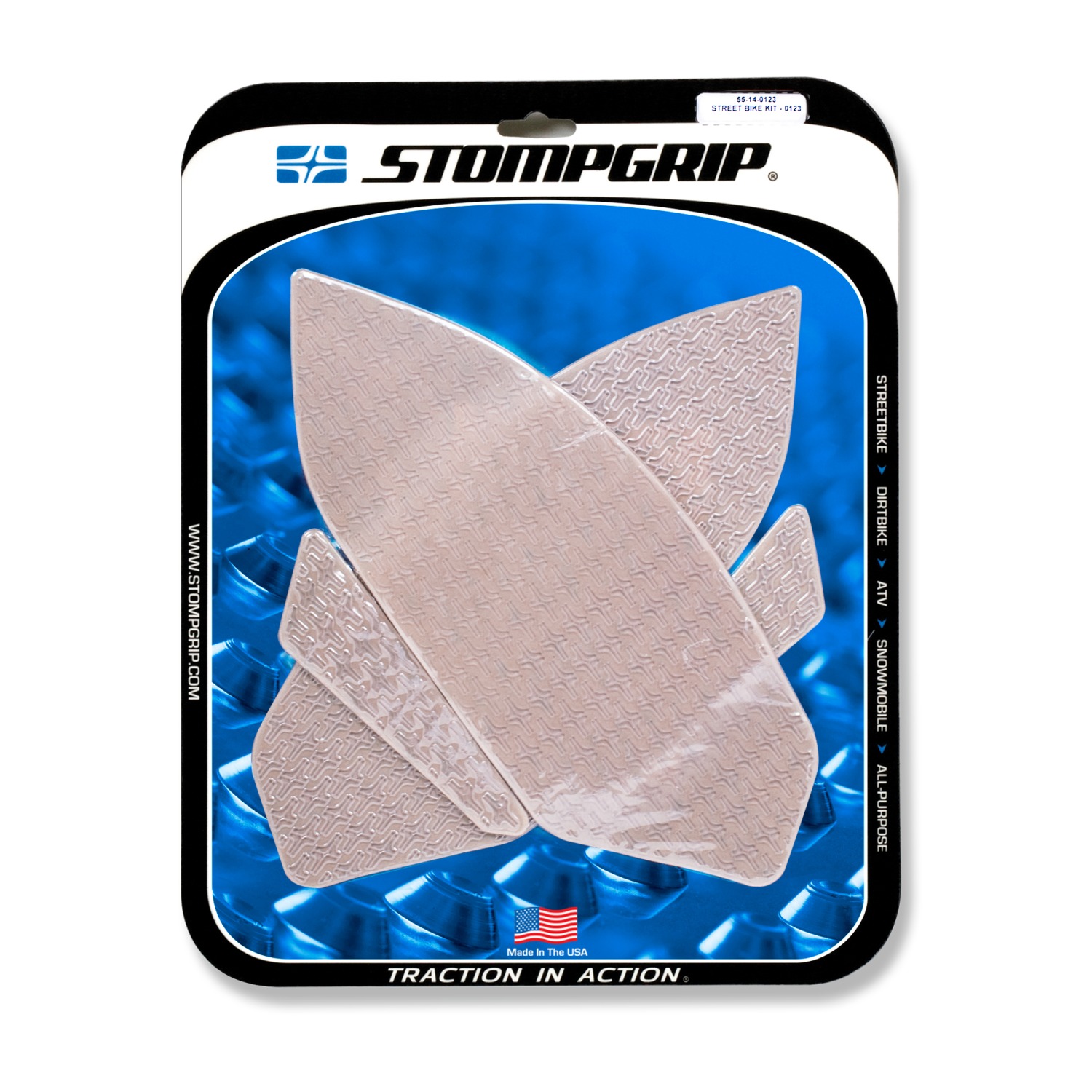 Stompgrip Traction Pads transparentes, para Honda CBR500R / CB500F, 2016-2018