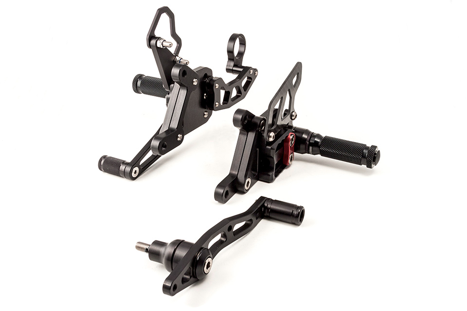 Estriberas LSL 2Slide para BMW S1000RR, 2015-2016, negro-rojo