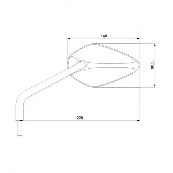 Barracuda universal espejo retrovisor X-Version