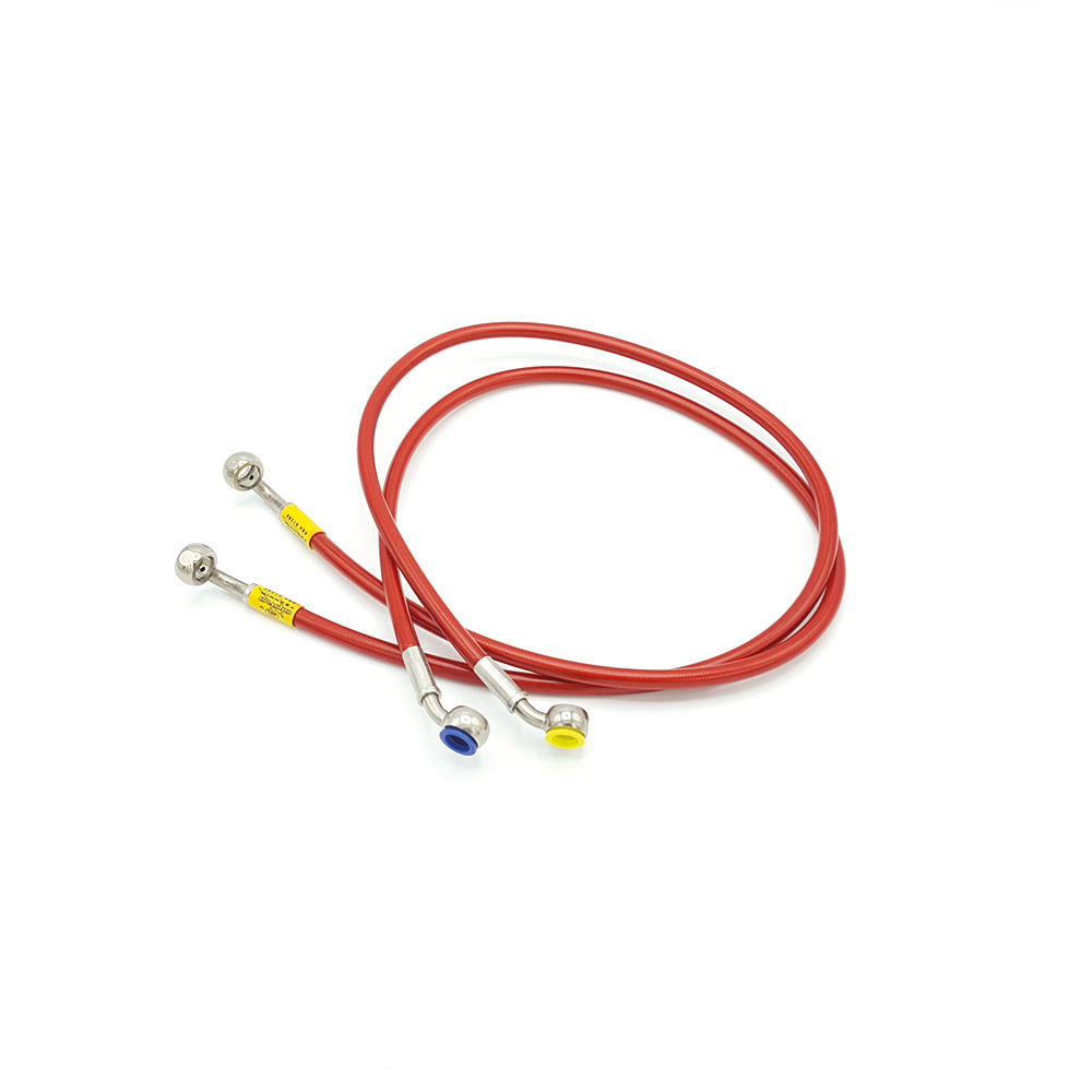 Latiguillo de freno mallado de acero HEL anterior, delanteroe Ruta de montaje alternativa de longitud completa para Ducati Hypermotard 1100 / S 2007 - 2010, Acero inoxidable