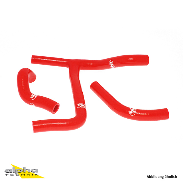 Kit de mangueras de silicona SAMCO SPORT conector en Y - Diseño de carrera rojo para Suzuki RMZ450 modelo(s) 2008-2014