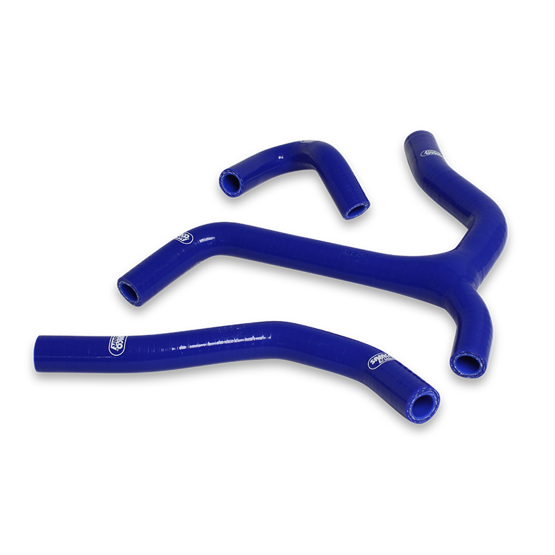 Kit de mangueras de silicona SAMCO SPORT con conector en Y - Diseño de Competición azul para Kawasaki KX250 (4T), 2025-2026