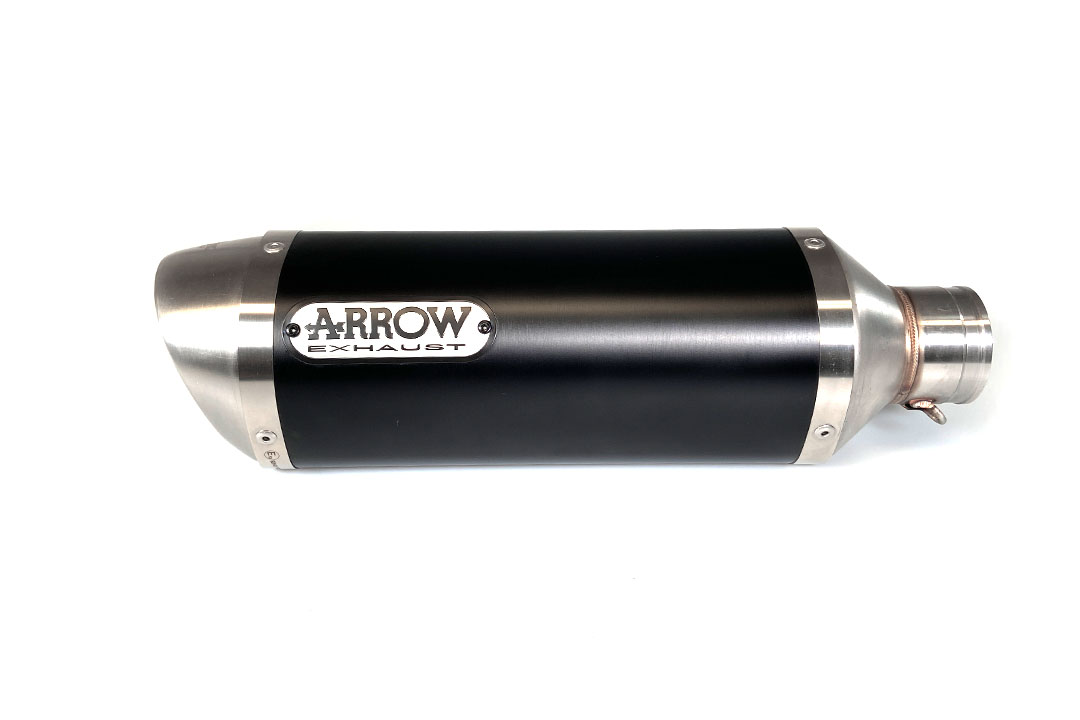 ARROW Silenciador DARK THUNDER para Yamaha MT09 / Tracer 900 2013-, Aluminio negro con tapa de acero inoxidable (Solo con colector ARROW)