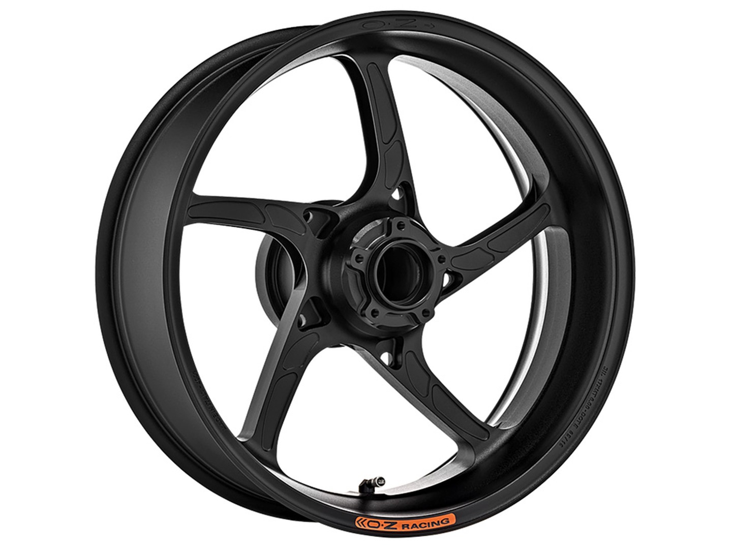Llanta de aluminio OZ Piega trasero en negro mate para Kawasaki Z750, ZR750L, 2007-2012 y Z750R ABS, ZR750N, 2007-2012