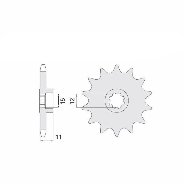 Piñón, 14 dientes, paso 415