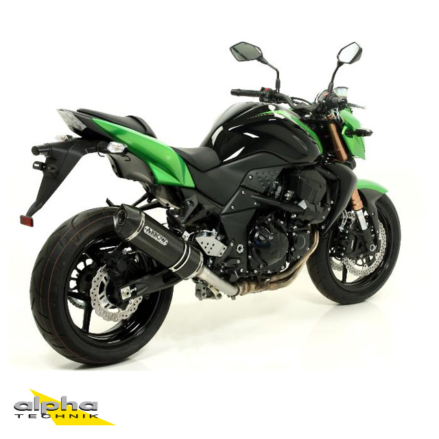 ARROW Escape RACE TECH para Kawasaki Z750/Z750R/Z800 2007-16 de aluminio, negro