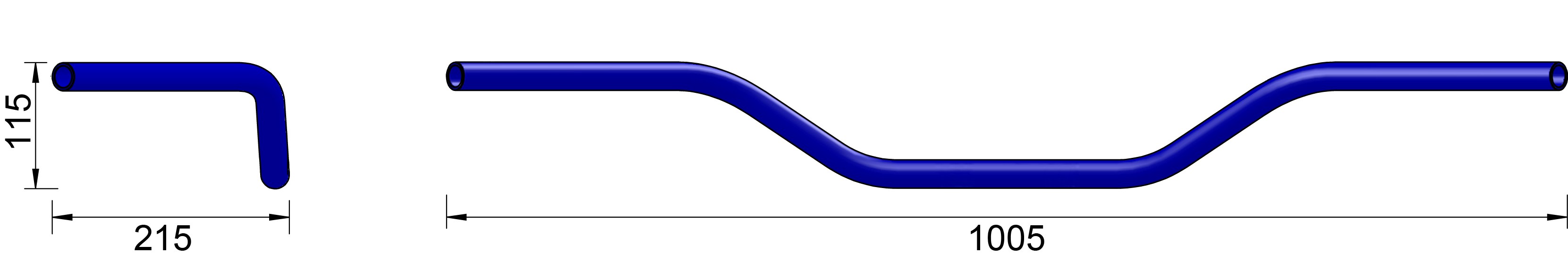 LSL manillar de acero Butterfly L10, 22mm, cromo