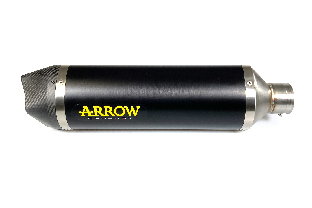 Silenciador ARROW RACE TECH para Kawasaki Z650, Ninja 650 y Versys 650 de aluminio, negro