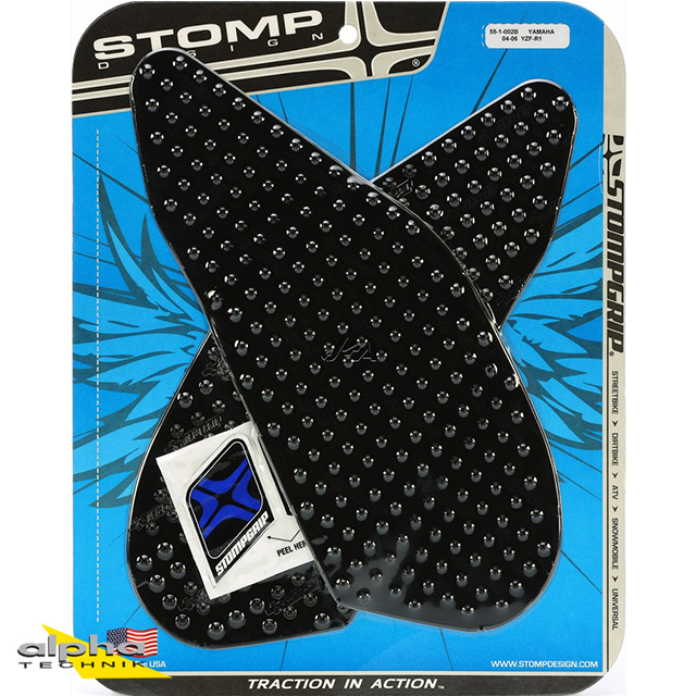 Stompgrip negro, Volcano, para Yamaha YZF-R1, 2004-06