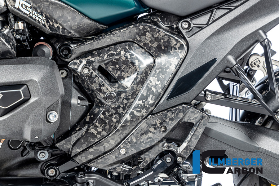 Cubierta del chasis de carbono Ilmberger lado derecho, Black Diamond Carbon, mate, BMW R1300GS 2023-