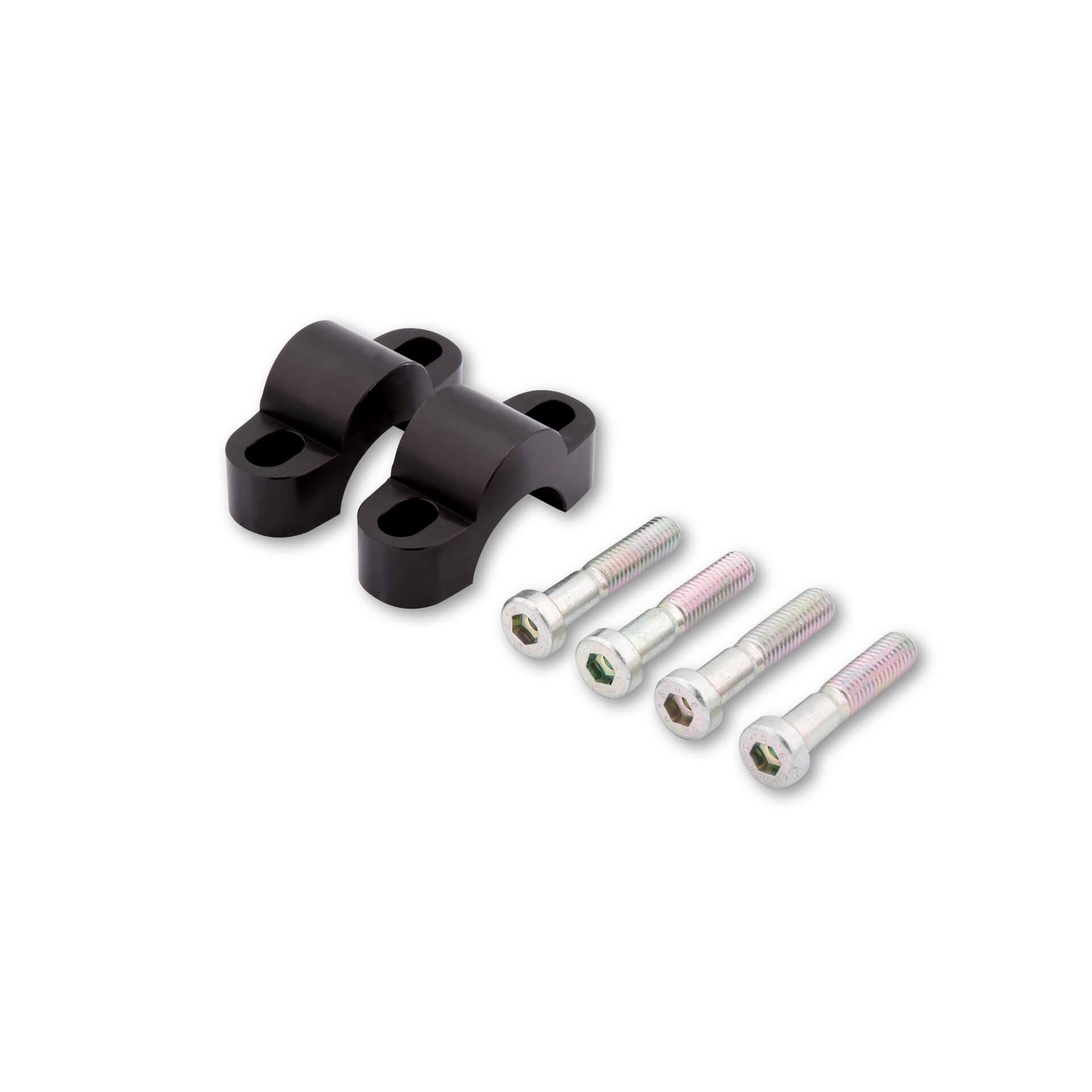 Kit LSL de elevación de abrazaderas de 15 mm, con tornillo de 40 mm, para manillar de 28,6 mm manillar, negro