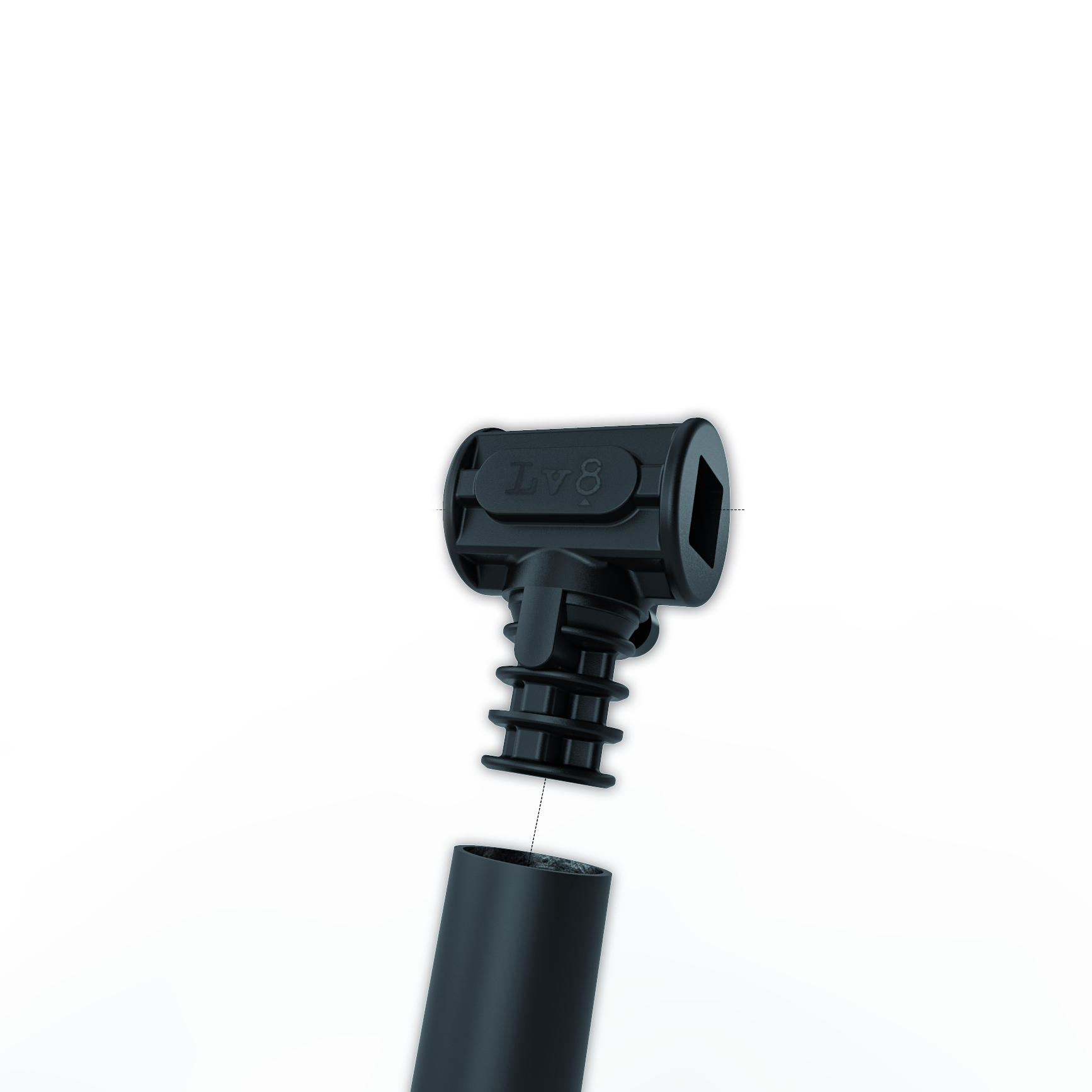 LV8 ELEVATE Caballete de Montaje Universal para rueda delantera con Soportes Cónicos, Negro/Blanco