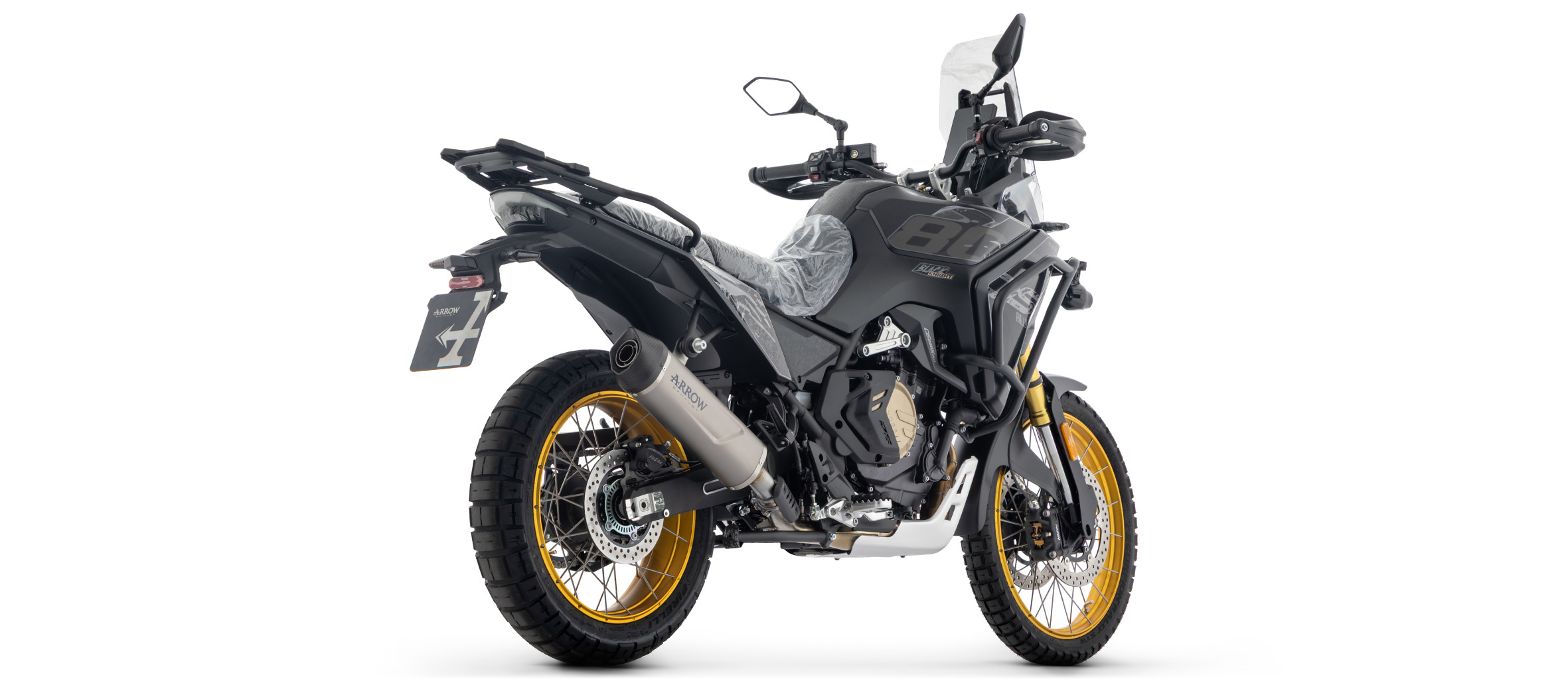 Silenciador ARROW INDY RACE EVO Titanio con tapa de carbono para Voge DS800X Rally, 2025-