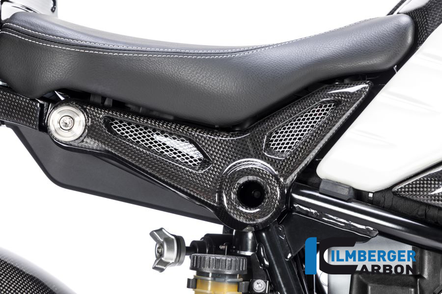 Cubierta de carbono Ilmberger para la parte trasera chasis lado derecho, brillante, BMW R nineT 2014-2017, R nineT Racer, Scrambler, Urban GS 2016-