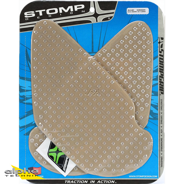 Stompgrip transparente, Volcano, para Kawasaki ZX6R(R) 2003-2004, ZZR600 2005-2008