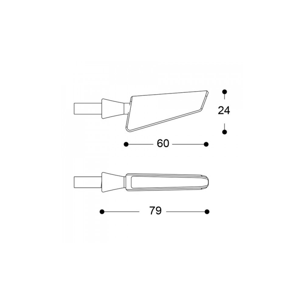 Barracuda luz de intermitente secuencial SQ-LED B-LUX azul