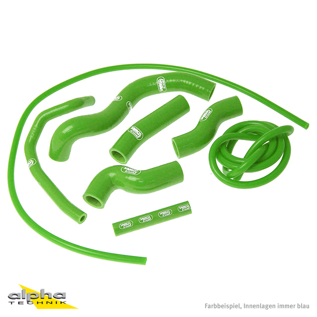 Kit de mangueras de silicona SAMCO SPORT verde para Kawasaki Z1000 año del modelo 2007-2009