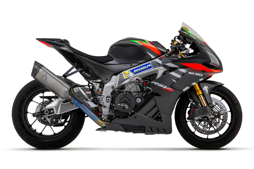 Escape de Competición ARROW PISTA con Tubo Intermedio de Acero Inoxidable para Aprilia RSV4 1100 Factory 2019-2020