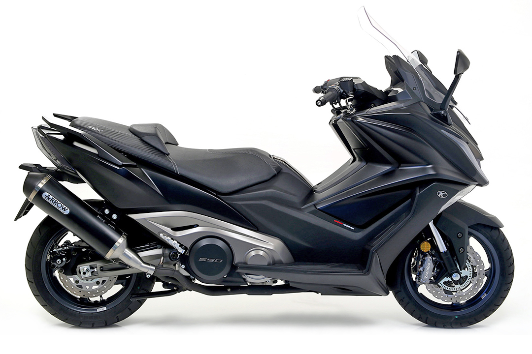 ARROW Silenciador DARK URBAN para Kymco AK550 2017-, Aluminio negro