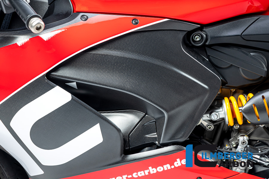 Cubierta de carbono Ilmberger bajo el chasis lado izquierdo, mate, Ducati Panigale V2 2020-