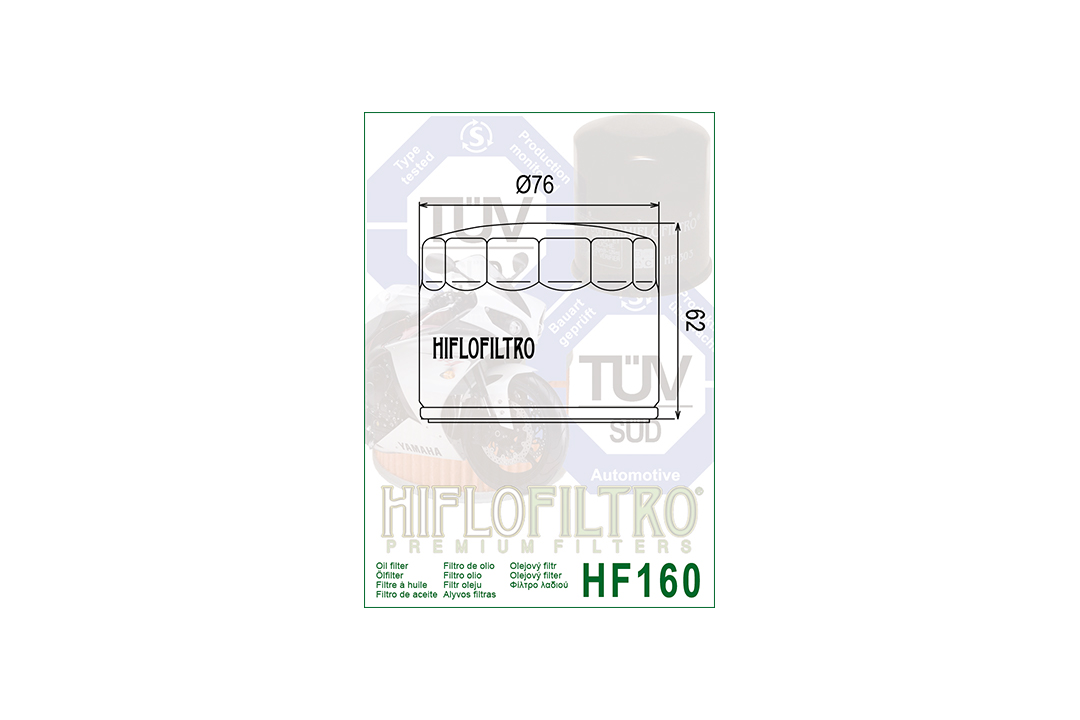 HIFLO filtro de aceite HF160 para varios modelos BMW / Bimota / Husqvarna