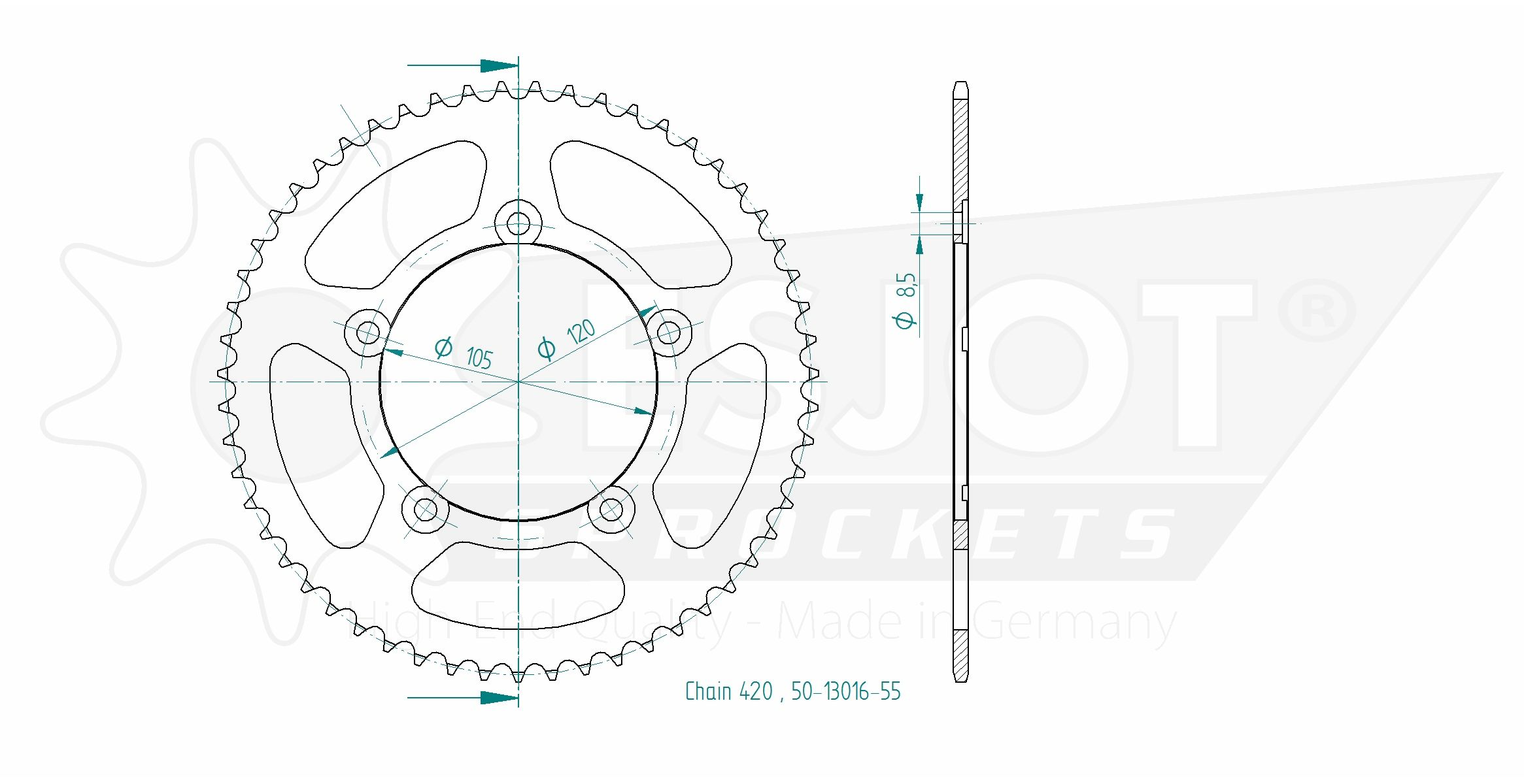 Esjot corona Z-55 Kawasaki KX60 KX80 KX85 KX100