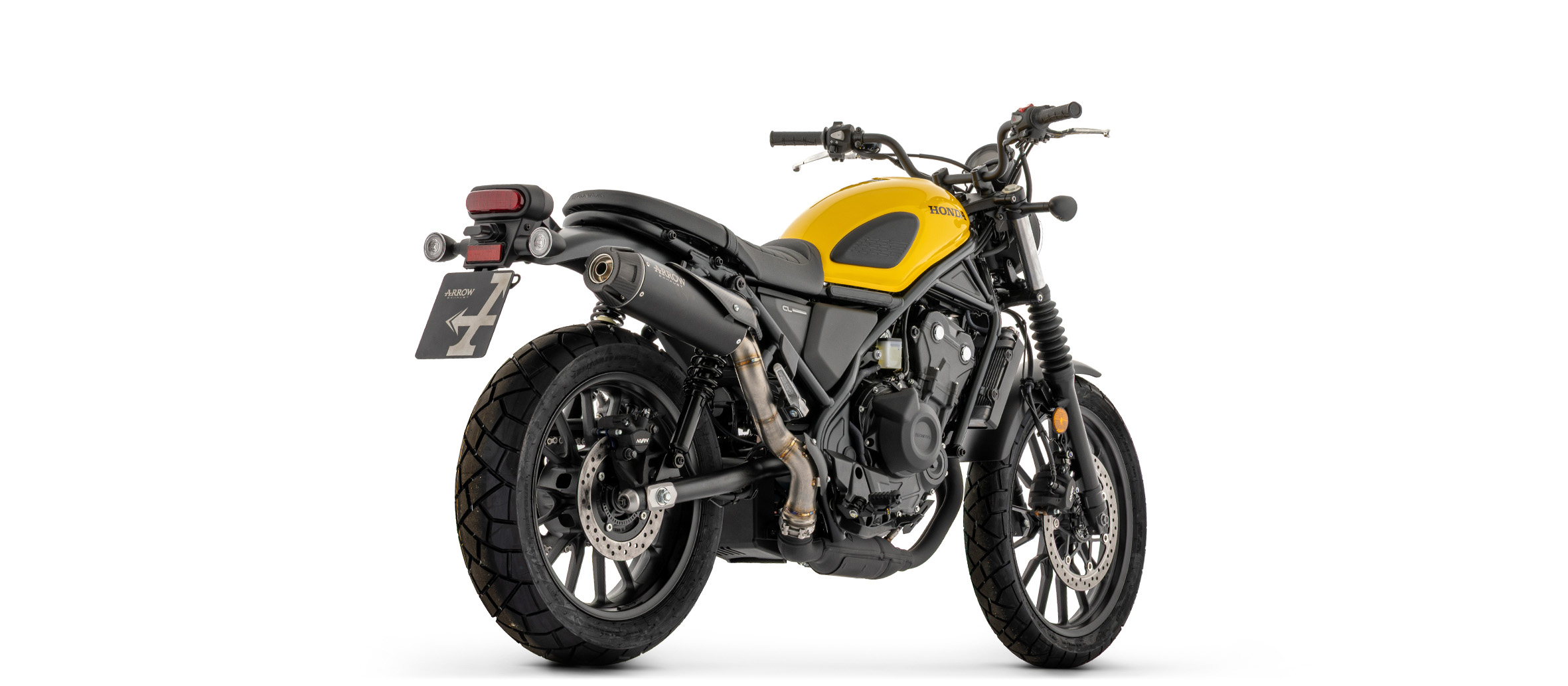 ARROW Auspuff REBEL DARK Sip-On mit Carbon-Endkappe für Honda CL 500, 2025-