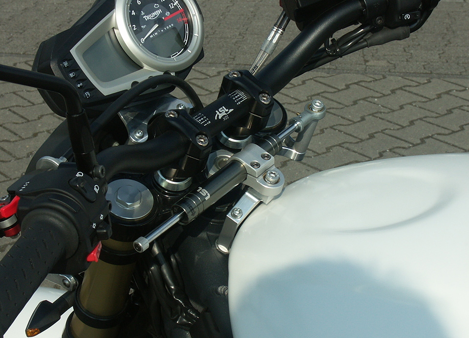 Kit de amortiguador de dirección LSL con homologación de piezas para Triumph Street Triple 675, 2007-2011, titanio