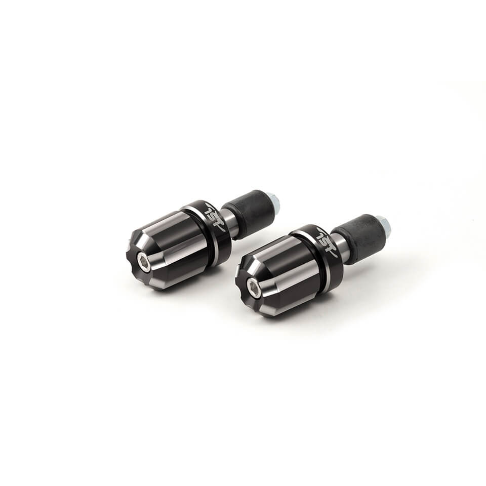 LSL manillarpesos Aluminio, bicolor, negro - plata, con logo, Ø14 y 18mm