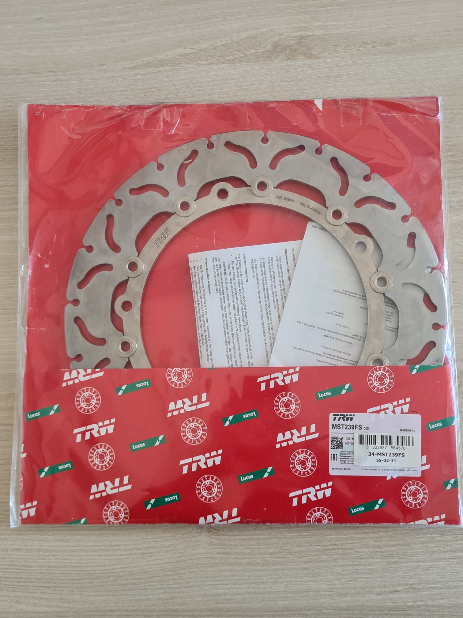 Sistema Flotante TRW disco de freno BMW MST239FS