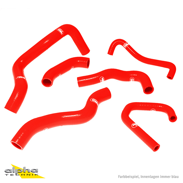 Kit de mangueras de silicona SAMCO SPORT rojo para Kawasaki ZX6R año del modelo 2009-2023