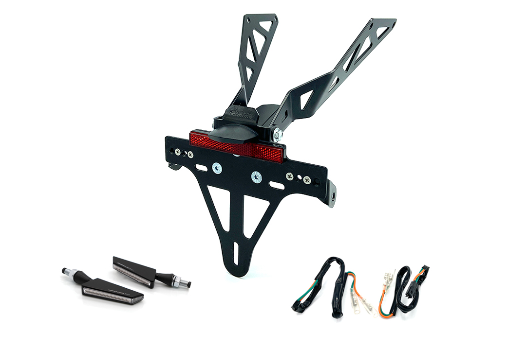 Kit de soporte de matrícula-luz de intermitente BSQN para HONDA CB650R/CBR650R CB650RA/CBR650RA a partir del año de modelo 2021 (Trasero)