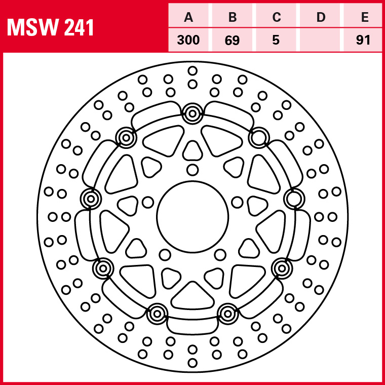TRW disco de freno flotante todoterreno MSW241