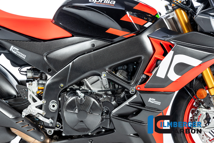 Cubierta de chasis de carbono Ilmberger lado derecho mate para Aprilia Tuono V4 2021-