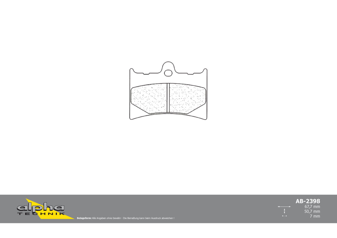alpha Technik pastillas del freno Racing sin ABE