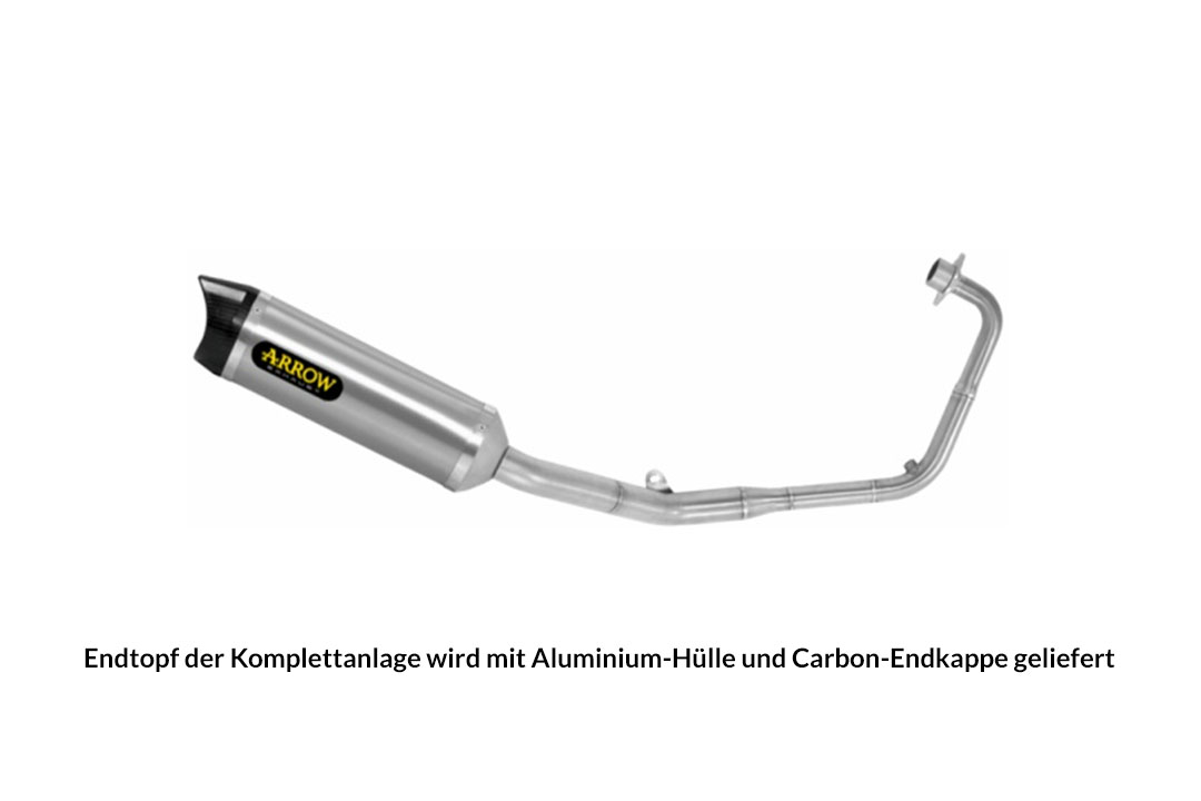 ARROW THUNDER Aluminio sistema de escape para Honda CB125R a partir del modelo 2021-