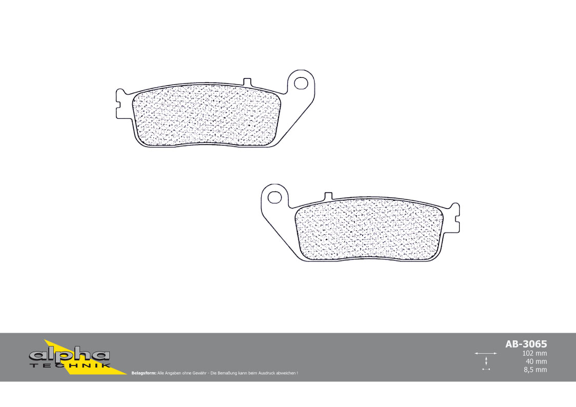 alpha Technik pastillas del freno para Scooter con ABE