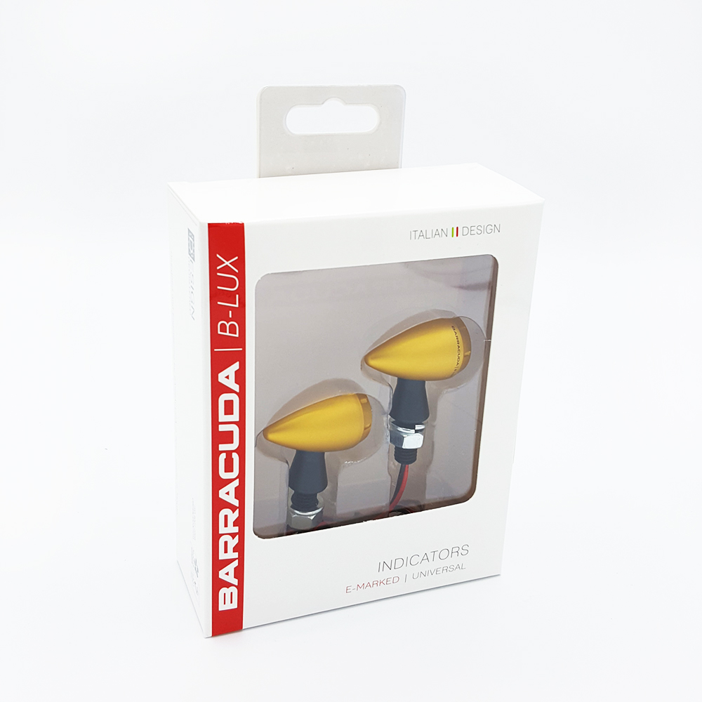 Barracuda luz de intermitente S-LED B-LUX dorado