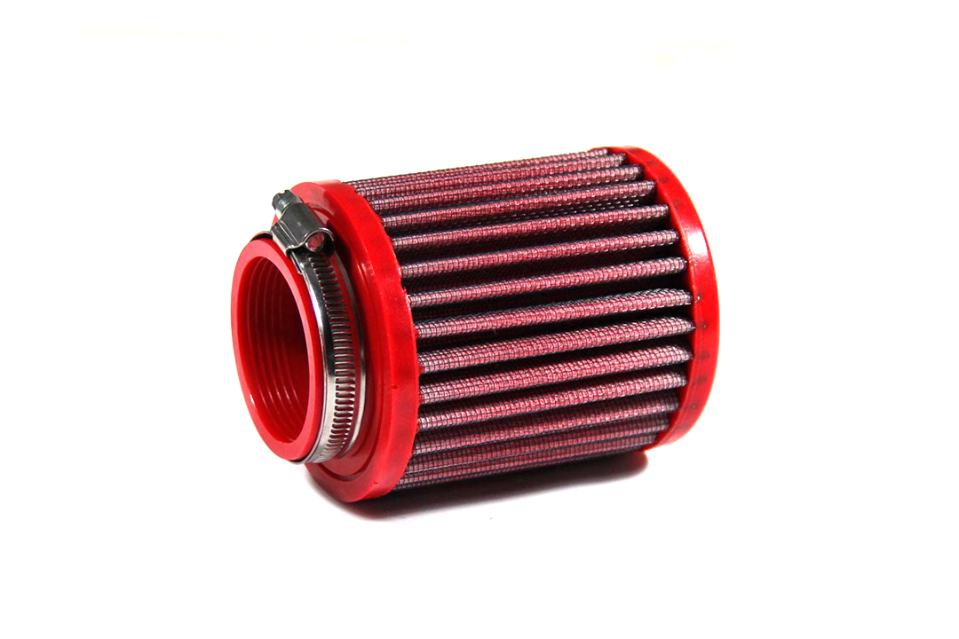 Filtro de aire deportivo cónico BMC, 52 mm de diámetro, 152 mm de longitud; tapa de plástico