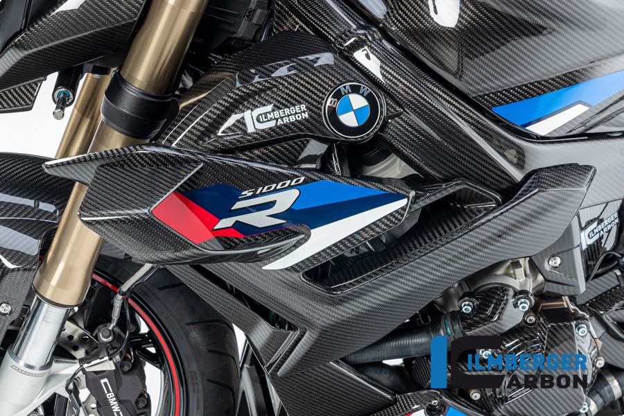 Panel lateral de carenado de carbono Ilmberger lado izquierdo, brillante, BMW S1000R 2021-