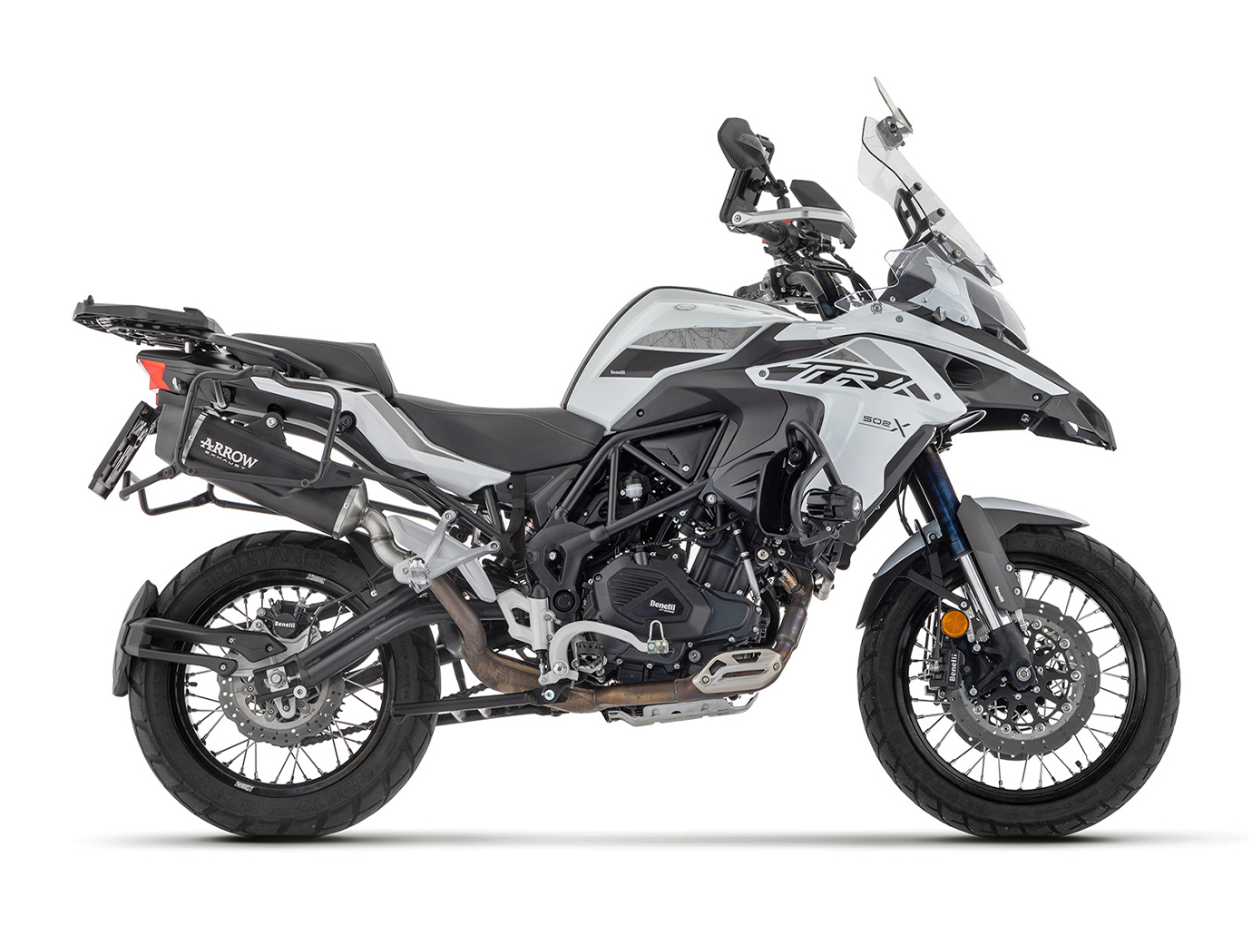 ARROW Silenciador INDY RACE EVO Aluminio OSCURO para Benelli TRK 502 X Año modelo 2021-