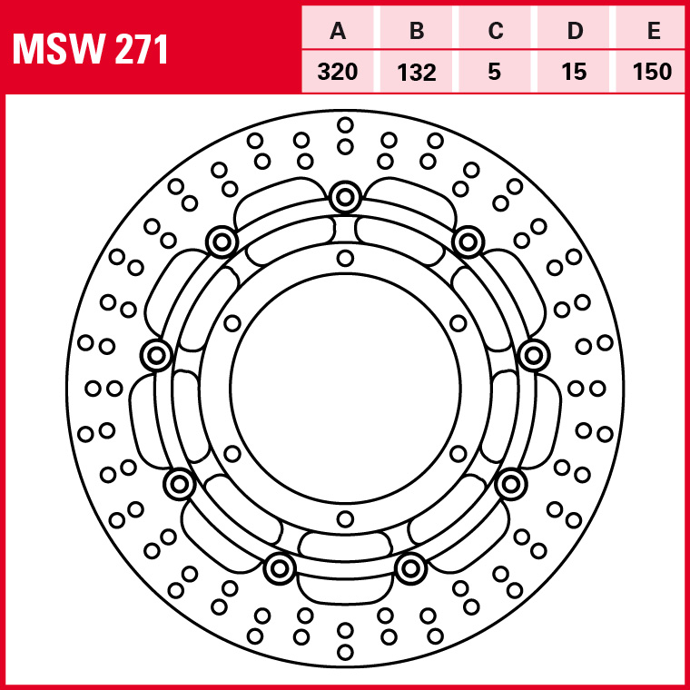 TRW disco de freno Allround flotante MSW271