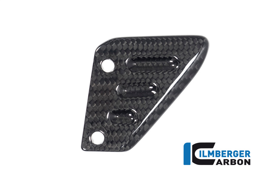 Protector de Talón Ilmberger Carbono para Pasajero lado izquierdo brillo para Aprilia RSV4 / Tuono V4 2021-