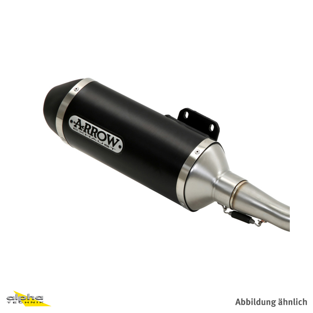 Escape ARROW RACE TECH para Piaggio Beverly 400 / 500 y Aprilia Scarabeo 400 / 500 de aluminio, negro