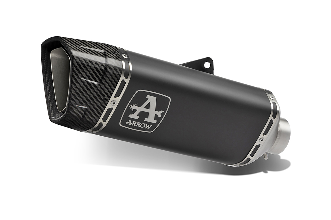 ARROW Escape de competición PISTA DARK con tubo intermedio de titanio para Aprilia RSV4 1100 Factory 2019-2020