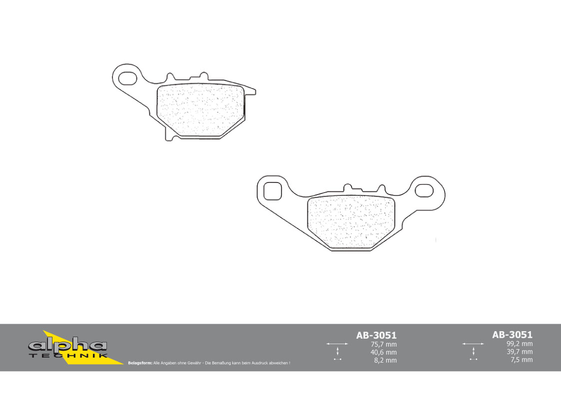 alpha Technik pastillas del freno Scooter con ABE